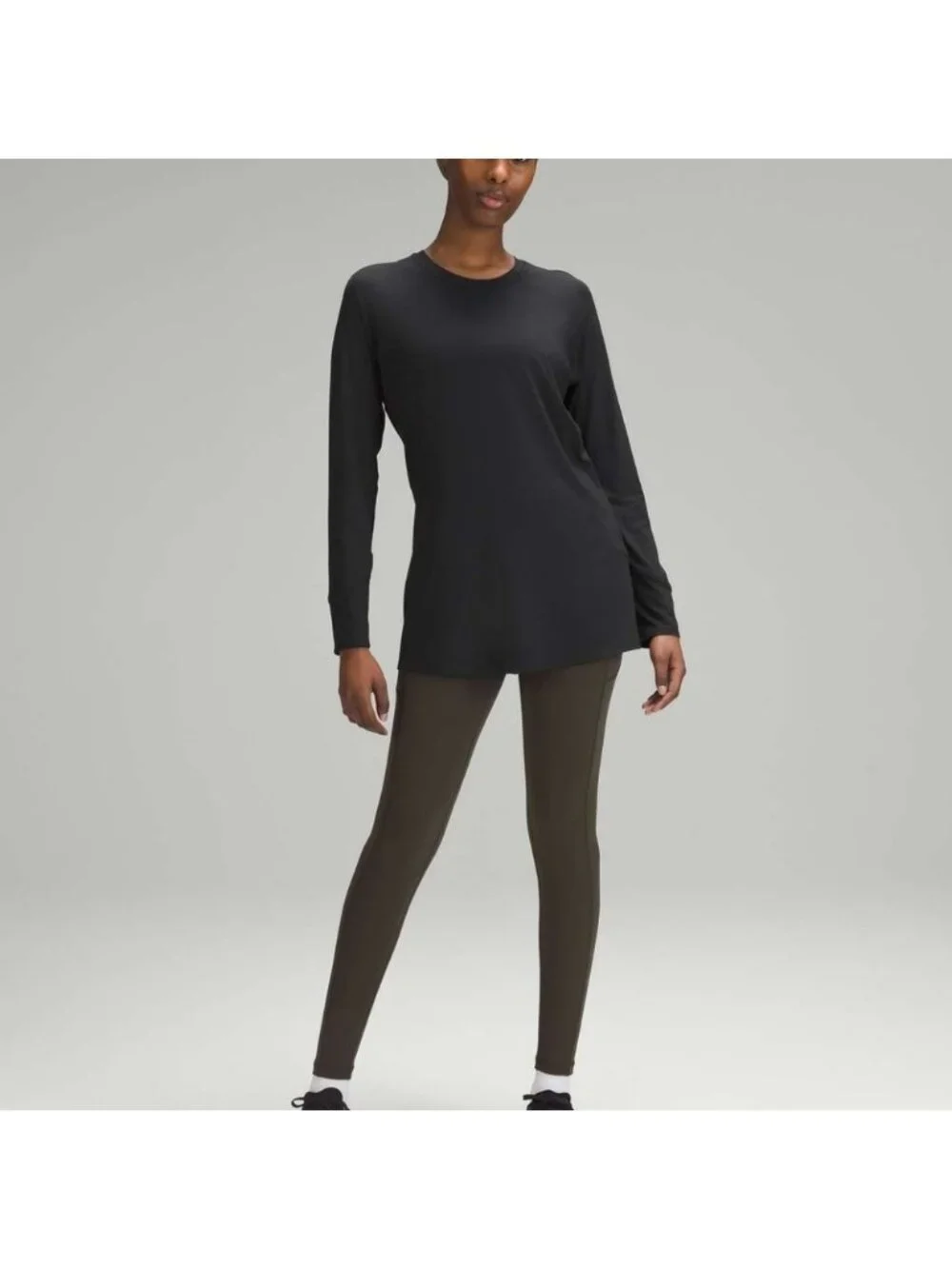 Lululemon Abrasion-Resistant High-Coverage Long-Sleeve Shirt Black